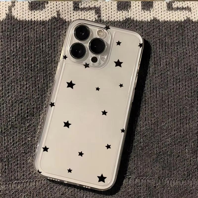 

Ins Korean Star Creative Phone Case For iPhone 17 Pro Max 16 15 Pro 14 13 Mini 12 11 XR XS 17Air 16 Plus Clear Bumper Cover iPhone 14 Pro Max