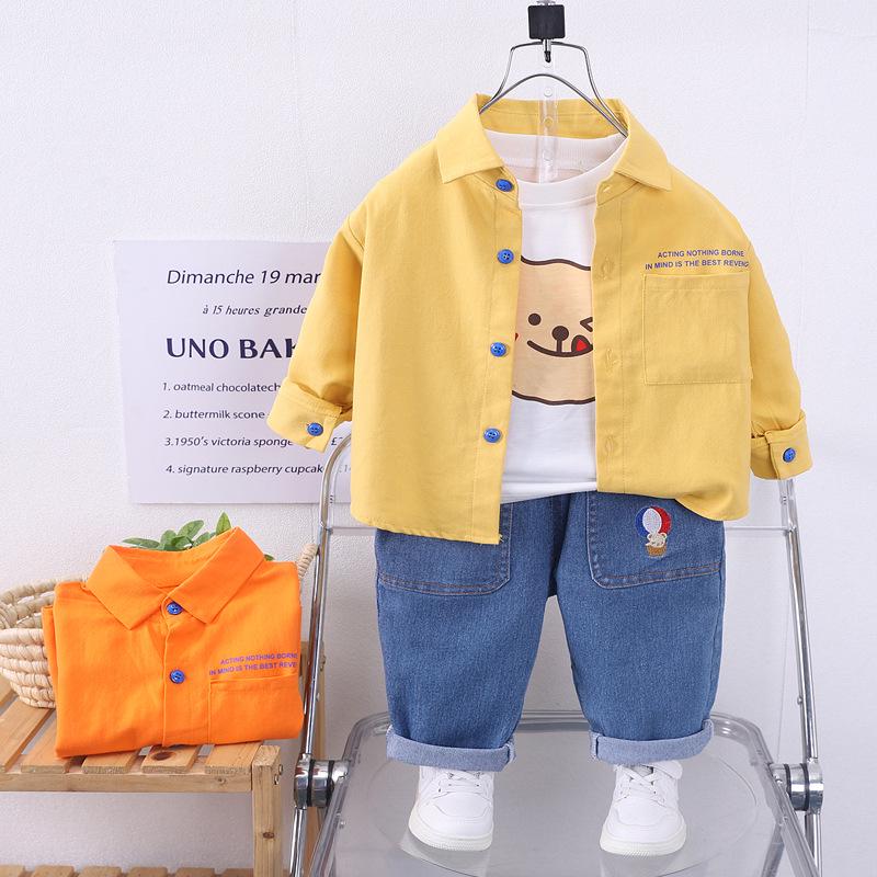 

Stylish Boys Denim Three-Piece Suit for Spring/Autumn 2023 Size 90 cm