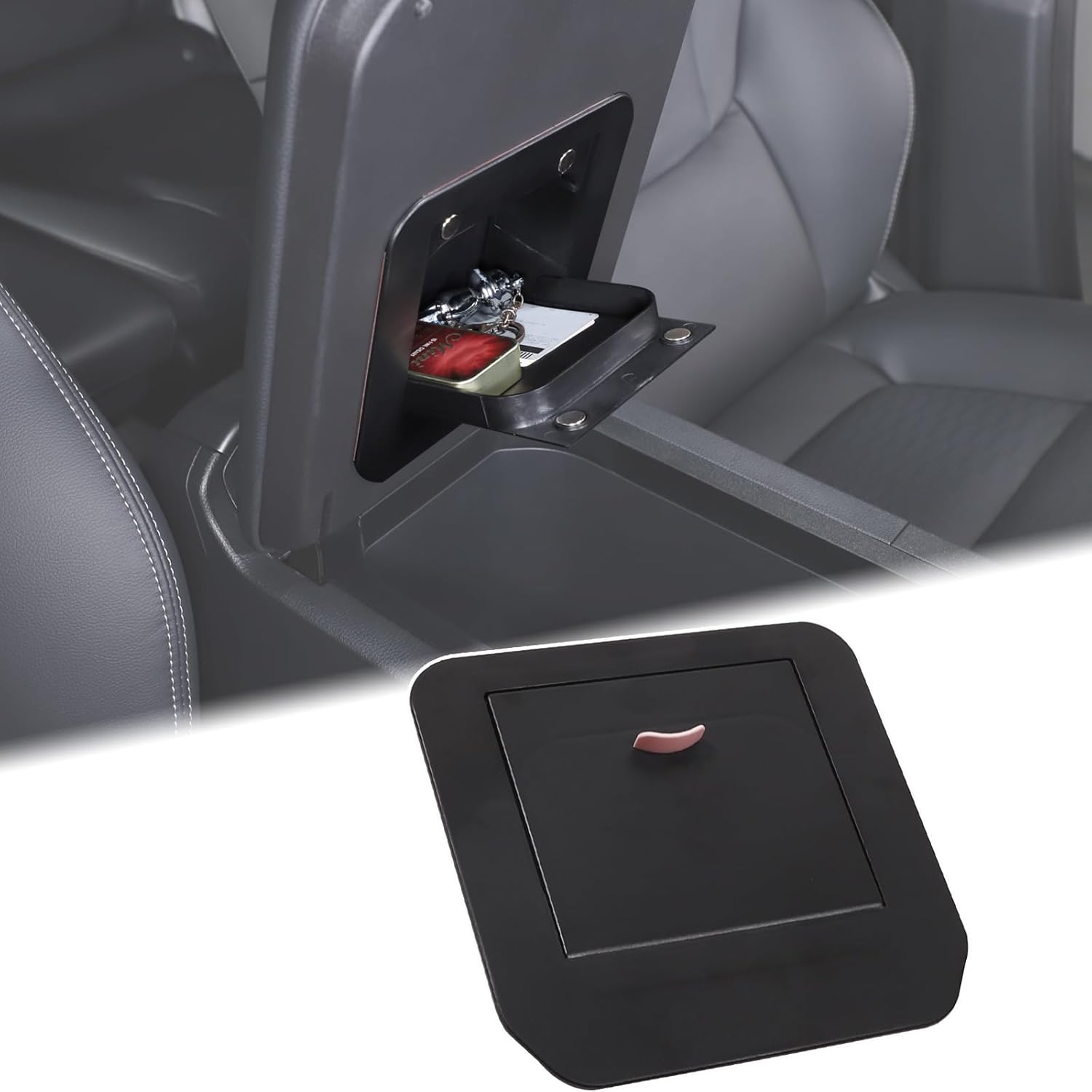 

Car Armrest Hidden Storage Box Compatible with Subaru WRX/Levorg 2022-2026, Center Console Handrail Privacy Storage Organizer Tray Container Insert for Land Cruiser 250 Prad