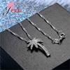 Exquisite Women 925 Sterling Silver Coconut Pendant Necklace For Party Accessory Fashion Cubic Zirconia Wedding Necklaces