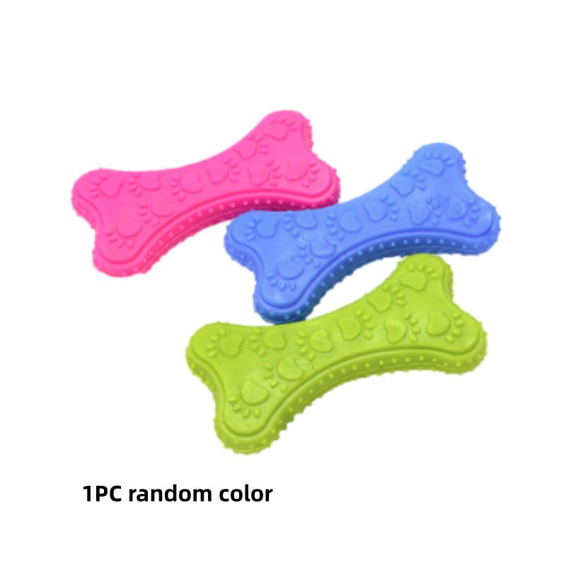 Zabawka do żucia dla zwierząt domowych Miękka guma Odporna na gryzienie Kształt kości Zabawki do żucia do szlifowania zębów dla małych psów Trening Artykuły dla zwierząt