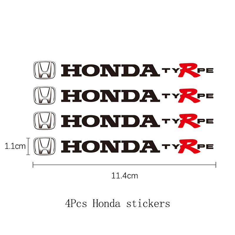 AAAHY1 4pcs Car PU Stickers Mini Waterproof Decorative Decal For Honda Civic Accord Fit Jazz Pilot CRV Odyssey Passport City Shuttle