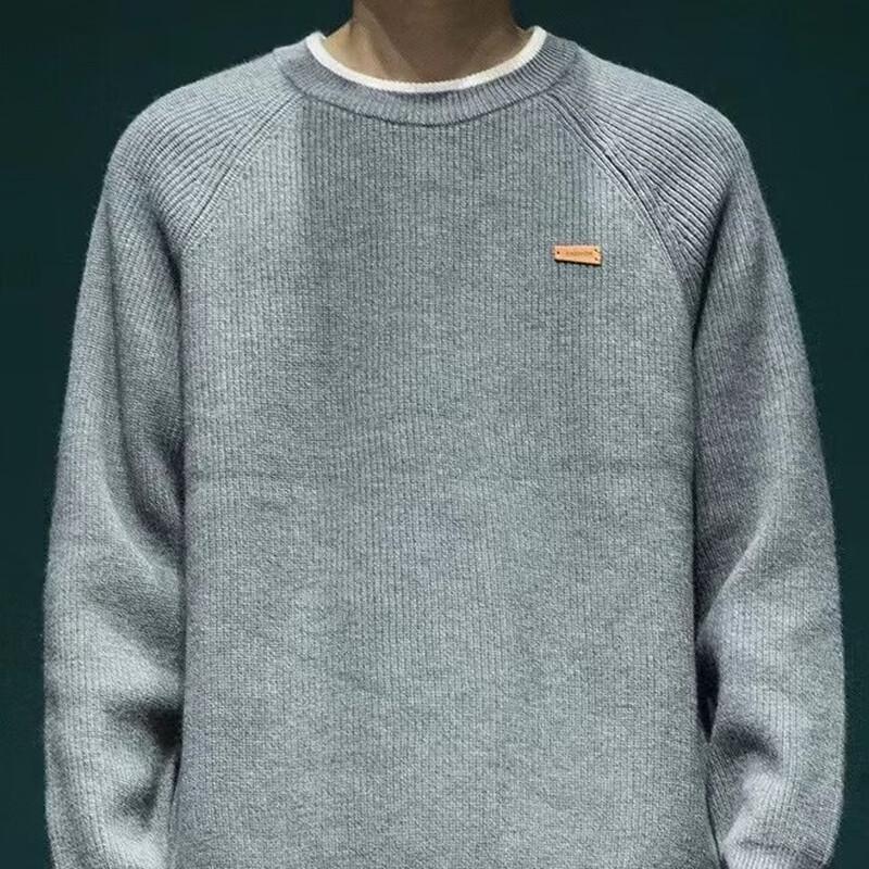 JEEP SPIRIT Men's Retro Colorblock Faux Two-Piece Knit Sweater