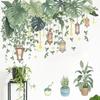 Rainforest Plant Wall Stickers Banana Leaf Wall Stickers Plant Vine Pendant Lights Bedroom Sofa Background Decorative Stickers