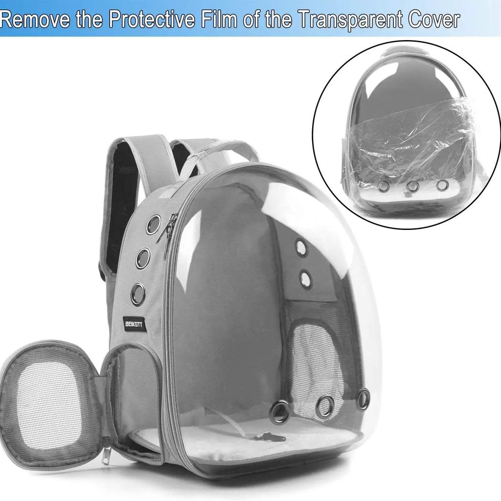 Pet Backpacks Space Capsule Panoramic Transparent Large Capacity Breathable Hole Cat Bag Backpack Pet Backpack Small Dog Bag