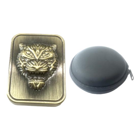 

Игрушка для снятия стресса Карманный размер Голова тигра Бронзатор Тактильная карта Сенсорная игрушка против беспокойства Магнитный карманный слайдер Веселая офисная игрушка-непоседа Маленький подарок золотистый