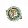 Fashion Women Big Round Multicolor Cubic Zirconia Engagement Finger Ring Jewelry