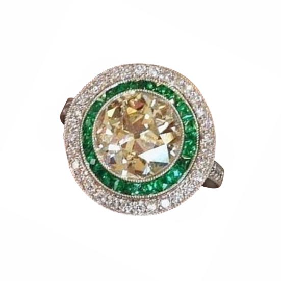 Fashion Women Big Round Multicolor Cubic Zirconia Engagement Finger Ring Jewelry