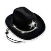 Kids Hat Sparkling Rhinestone Star Pattern Lightweight Comfortable Fit Cowboy Hat Carnivals Dress-Up Halloween Accessories