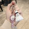Rotating Badminton Racket Keychain: Cute Woven Pendant & Hand Rope Ornament - Perfect New Year Gift