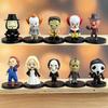 10pcs Anime Film Series Chucky Freddy Joker Jason Action Figure Toys Model Halloween Doll Gift