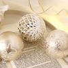 Pack of 16 Champagne Gold White Christmas Tree Traditional Pendant Ornaments
