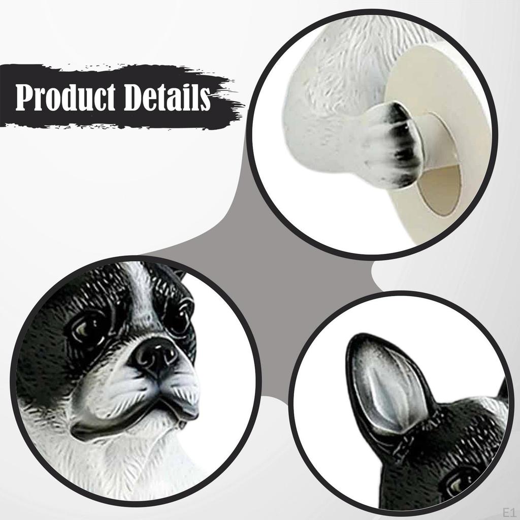 Dog Toilet Paper Holder,Paper Storage,Easy Installation Dispenser Tissue Roll Holder for Bath Room