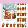 Christmas Blind Box Highland Cattle Style Acrylic Festive Decorations For Christmas Tree And Celebration