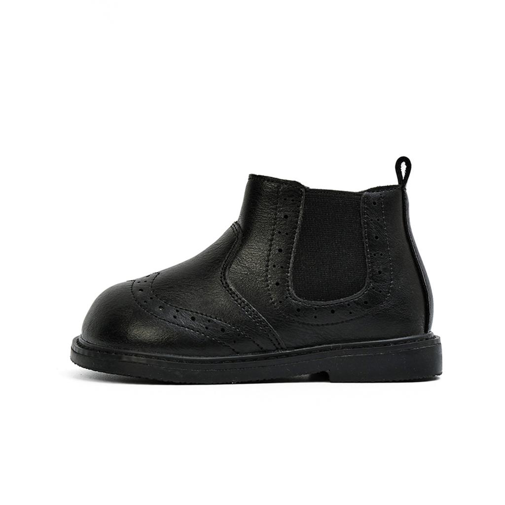 XSHX "London Bullock" Children's Martin Leather Boots Boys and Girls Side Zipper Chelsea Boots [Wenzhou Shoes]