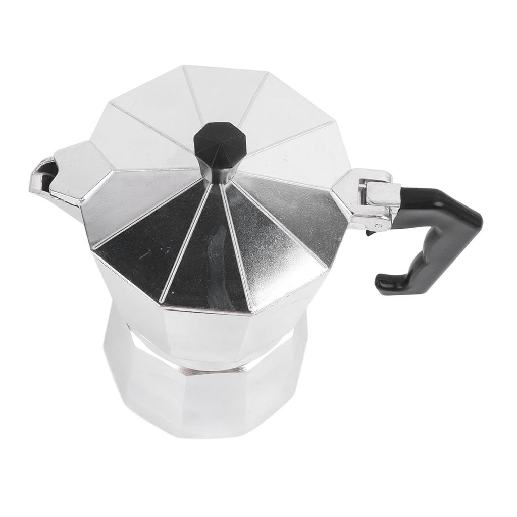 300ml 10oz 6 Cup Moka Pot Aluminum Alloy Moka Coffee Pot Portable Coffee Maker for Home Outdoor Cafe