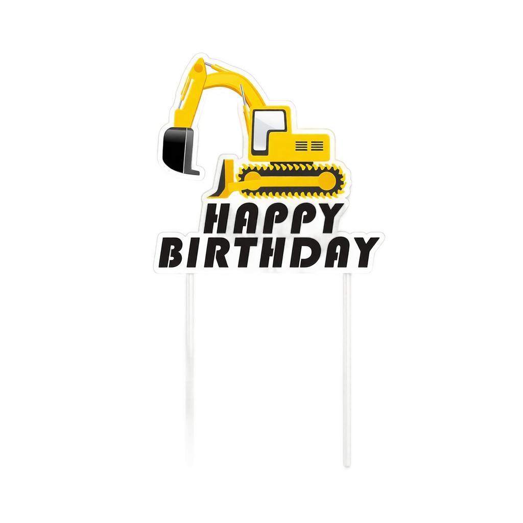 Construction Vehicle for Birthday Party Decorations, Excavator Truck Picks