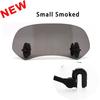 ZSADZS Universal Motorcycle Rise Adjustable Windscreen Extension Windshield Spoiler Air Deflector (Small Smoke)