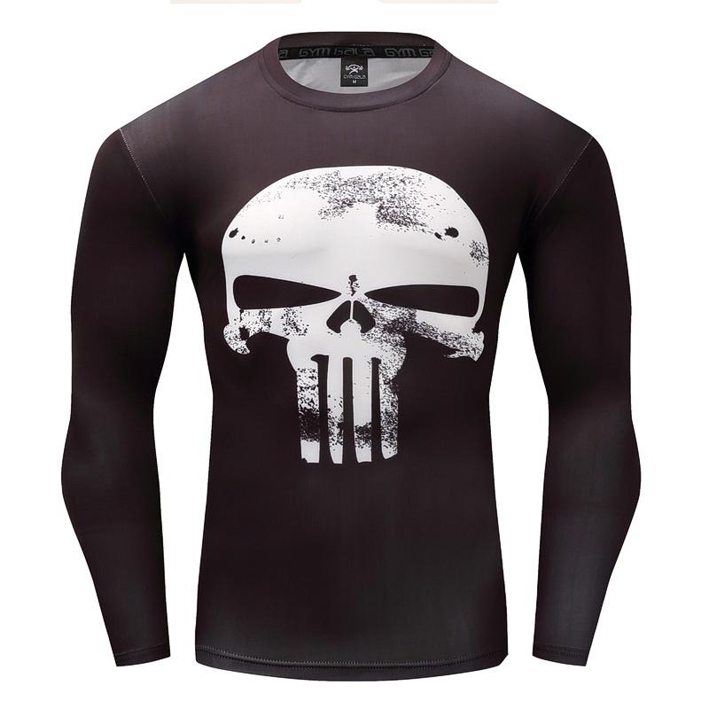 Stylish And Comfortable Men T-shirt Long Sleeve Super Hero Compression Sport 3d Fitness Cycling Shirt