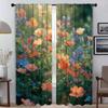Wildflower Window Curtain for Room 2 Panel Anti-mosquito Curtains Partition Home Interior Curtains Halloween Decoration Shades