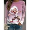 Fall Winter Pullover Women's Funny Old Women Sweatshirt Trendy 3D Print O-Neck Long Sleeve Tops  Women's Apparel Y2K Streetwear