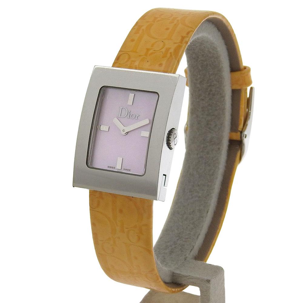 Dior Maris Watches D78.109 Pink shellDial Stainless Steel/leather Quartz Analog Display Women Used