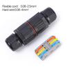 Straight Quick Push In Waterproof Cable Connector 2/3 Pin Junction Adapter  Cable