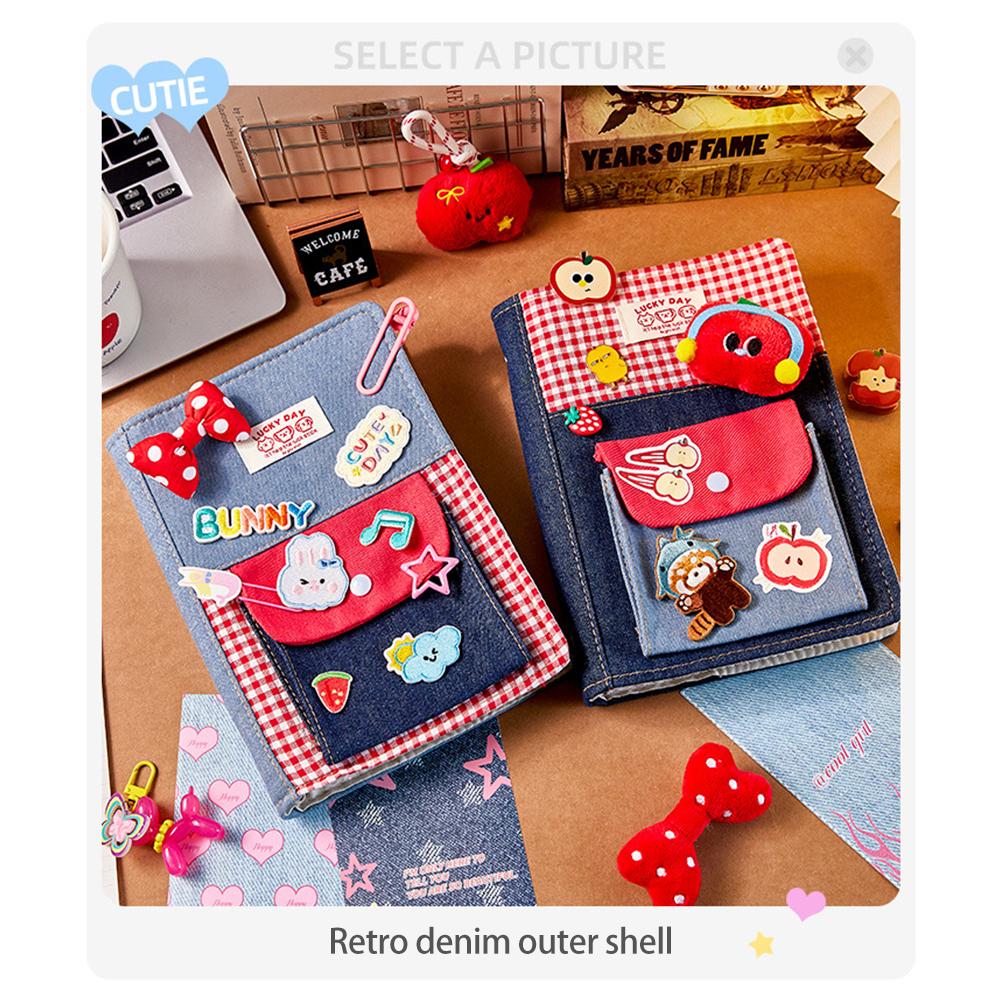 Denim Cloth Notebook Diary DIY Journal Notebook Scrapbook School Study Stationery Gift For Kids Students