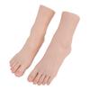 Silicone Foot Model Soft Touch Flexible Joint Positioning Realistic Mannequin Foot for Nail Art Jewe