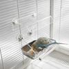 Cage Mounted Parrot Cage Feeder Roof Canopy Bird Food Container  for Small Parrots