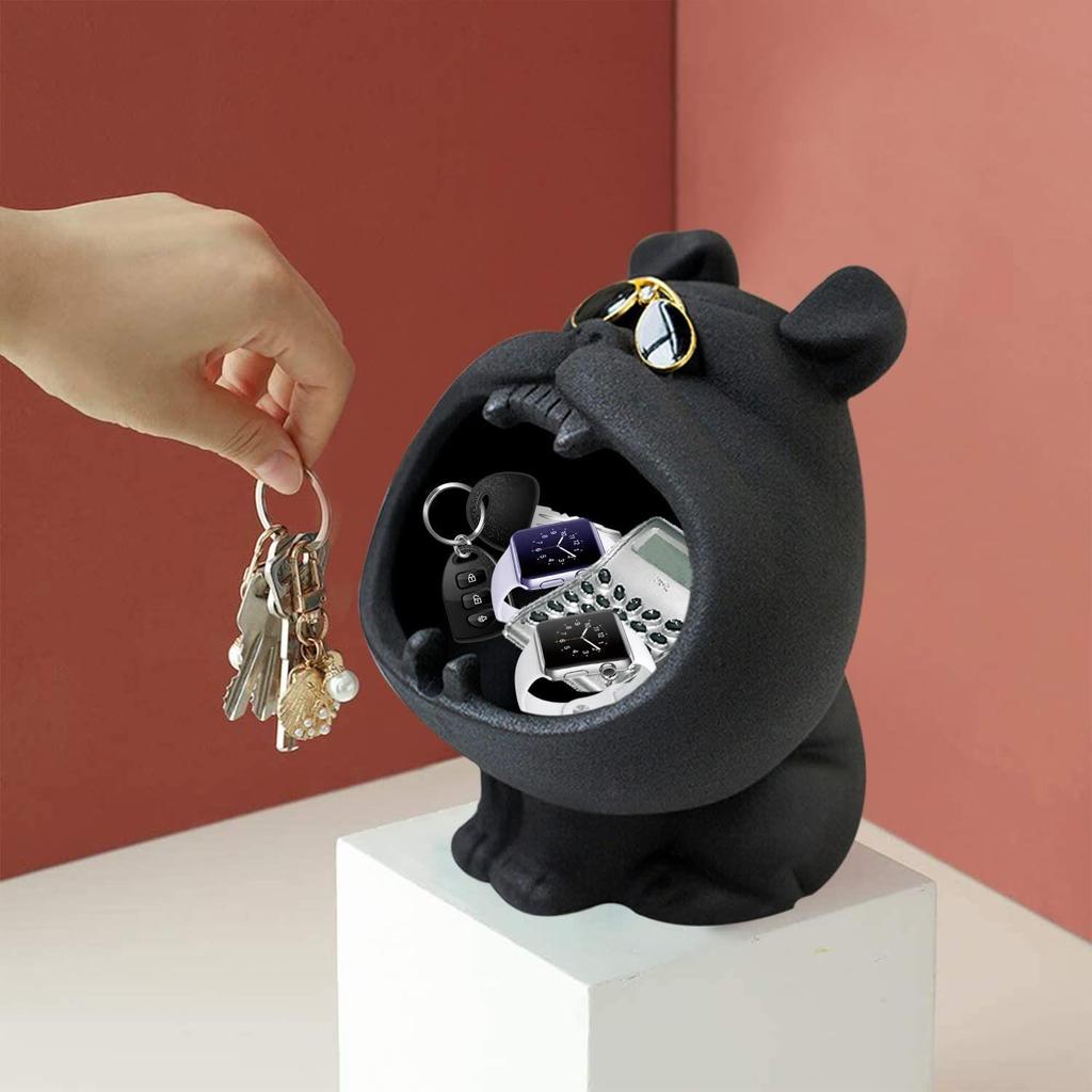 Resin Dog Shaped Home Decor | Cute and Stylish Design - (Pack of 1, Black)