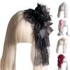 Anime Style Hat Hair Clip for Female Lace Flower Hat Hairpin Unisex Costume Hat Fascinator Hat Halloween Party Supply