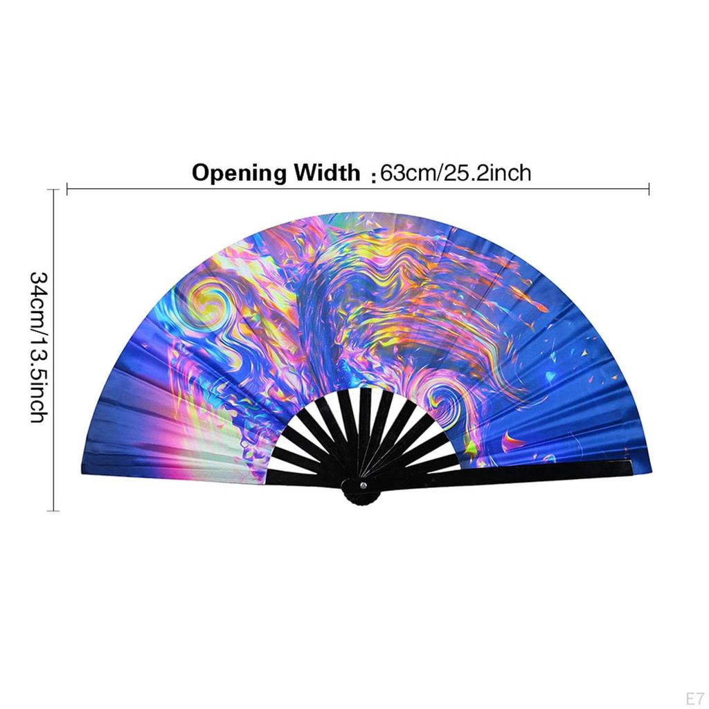 Foldable Hand Fan Bamboo Frame for Festival Wedding Birthday