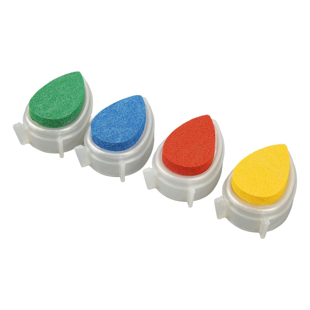 4 Stück Finger-Stempelkissen 4 Helle Farben Waschbar Bequeme Aufbewahrung Stempelkissen für DIY-Bastelarbeiten Papierkunst Scrapbooking Holz