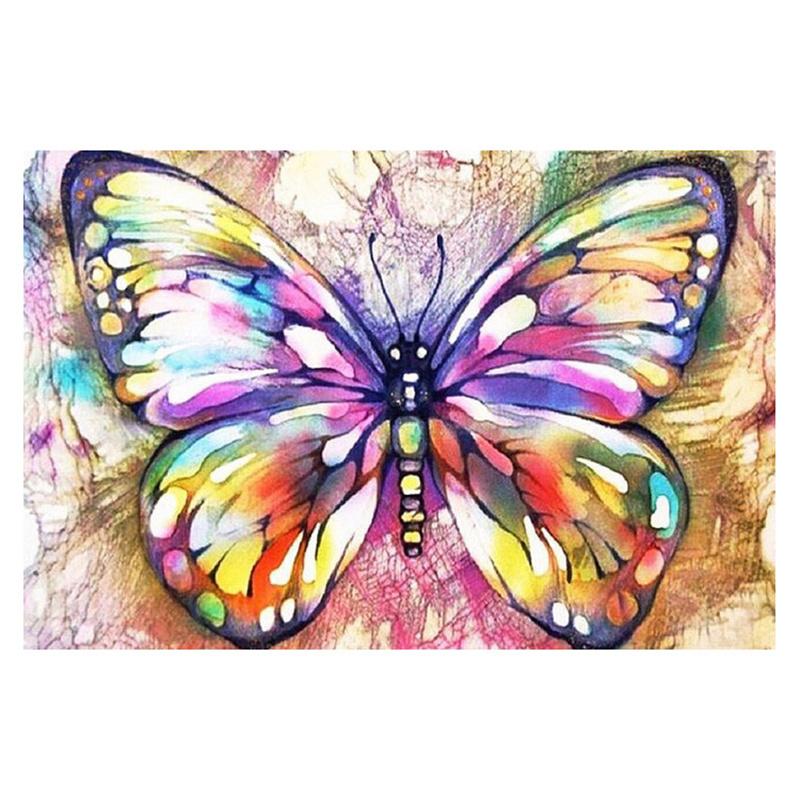 5D DIY Diamond Painting Pretty Butterfly Flower Art Diamond Embroidery Cross Stitch Kit Full Rhinestone Mosaic Home Decor