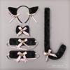 Handmade Cat Ear Headband Set With Paw Gloves Tail Kids Costume Party Animal Role Play