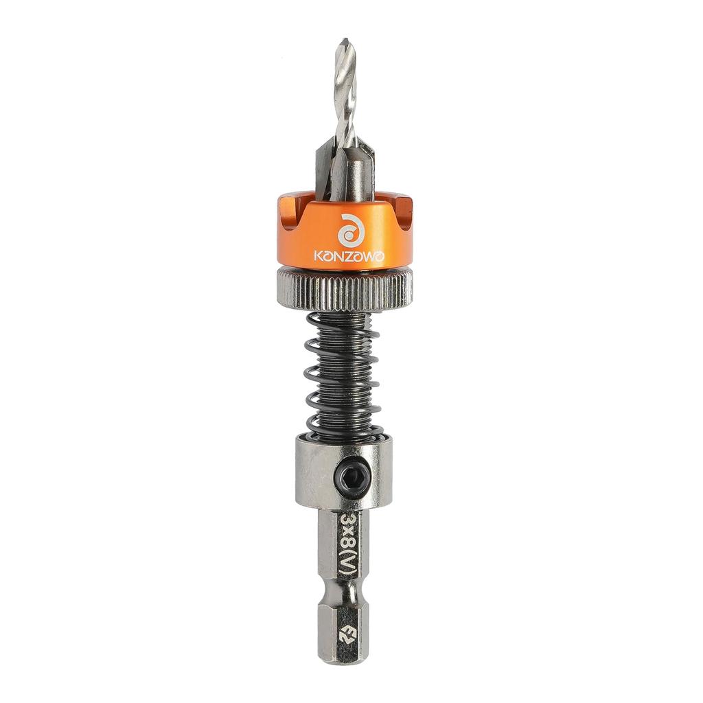 Kanzawa Iron Works Adjustable Dowel Hole Drill with Carbide Tip, K-008-1