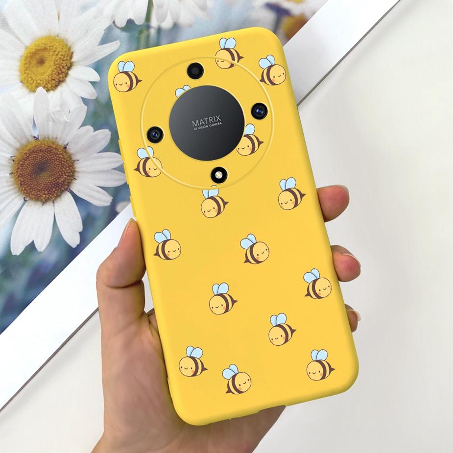 Für Honor Magic6 Lite Hülle Honor X9b Hübsche Mädchen Sonnenblumen Hülle Weiche Silikon Handyhülle Für Honor Magic6 Lite HonorX9b Bumper