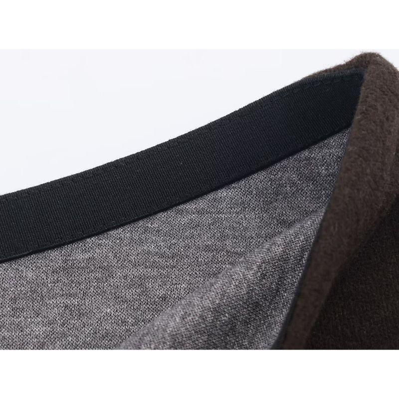 Za Export New Arrival Women's Clothing ZR Fashion Style Fashion Woolen Elastic Waist Big Hem Umbrella Skirt Long Skirt