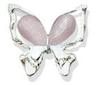 Luxury 3D Silver Cat Eye Butterfly Nail Art Rhinestones