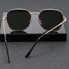 Gradient Metal Large-Frame Polarized Sunglasses for Couples: Stylish Men's and Women's Eyewear