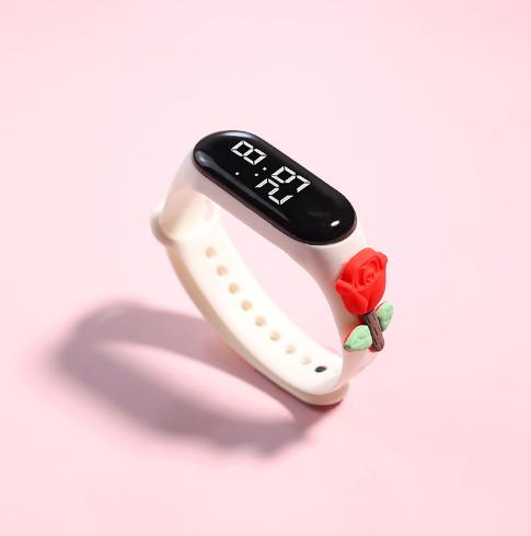 DIY Doll Watch; Customized Silicone Strap Wristband Electronic Watch; Doll Style Electronic Watch.