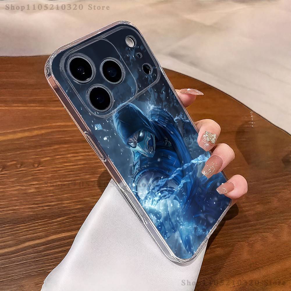 Game M-MK S-Sub Zero  Phone Case For iPhone 17,16,15,14,13,12,11 Pro,Max,Plus,XR,Mini,E Clear Full-coverage Soft Cover