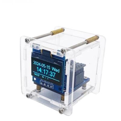 1 Set Wifi Digital Clock Esp8266 Mini Weather Clock Diy Soldering Kit Electronic Multifunctional Weather Station
