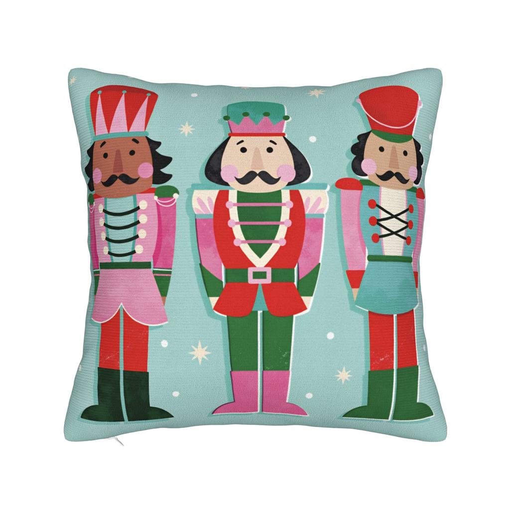 Christmas Nutcracker Pillow Case  Funny Pillow Cover Comfy Pillowcases For Sofa Car Home Decor