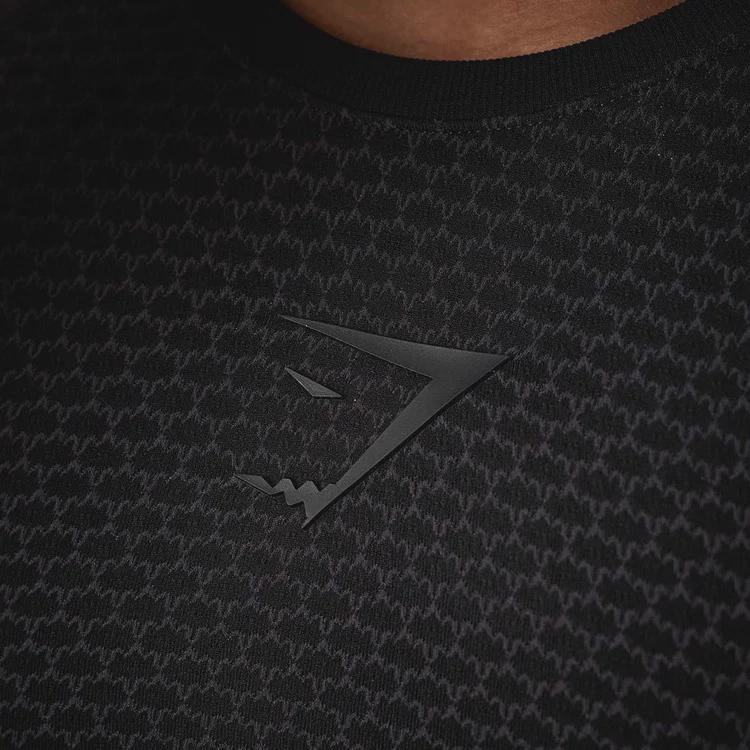 Muscle Maiba Men's Quick-Dry Elastic T-Shirt for Outdoor Running and Fitness