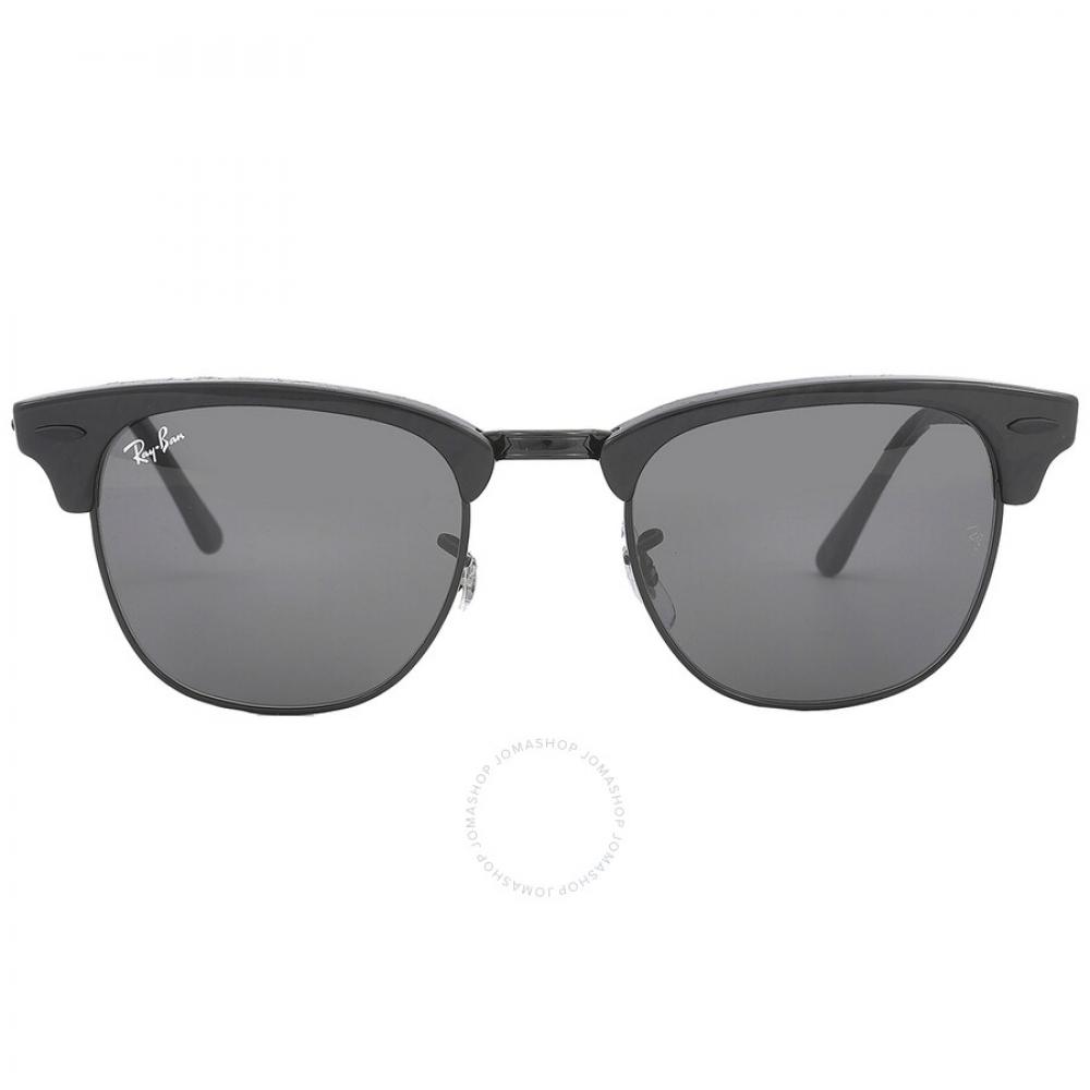

Солнцезащитные очки унисекс Ray Ban Clubmaster Marble темно-серые квадратные RB3016 1305B1 49