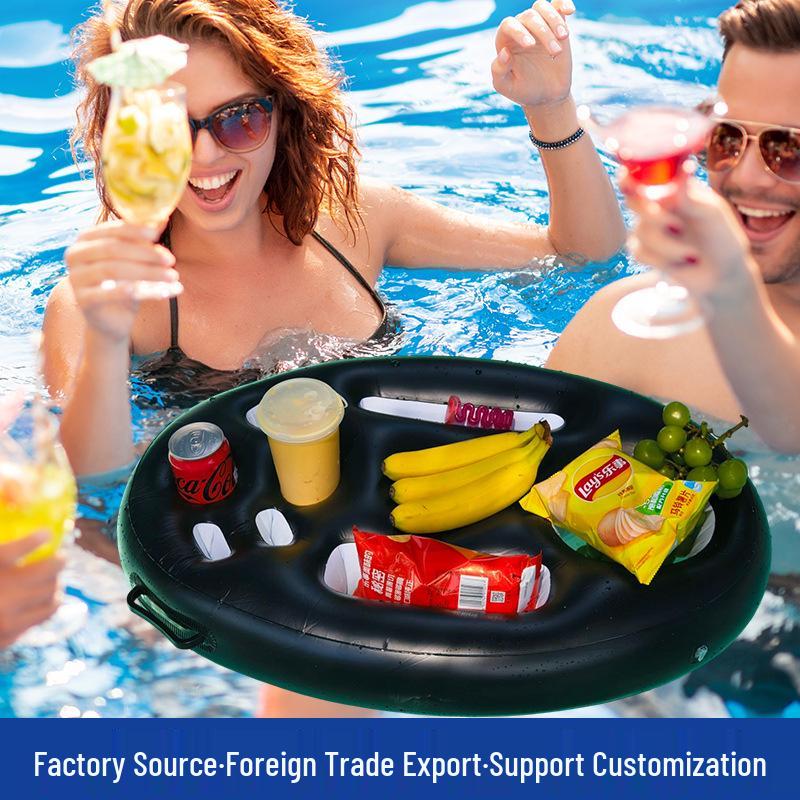 Inflatable Nine-Hole Floating Bar Tray for Pool Parties