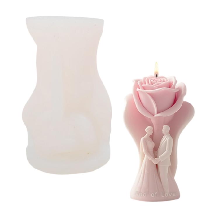 Rose Candle Molds for Candle Making,Silicone Candle Mold Rose Epoxy Resin Casting Molds for Diys Crafts,Candle,Soap