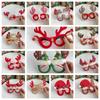 Plastic Merry Christmas Glasses Santa Claus/Snowman/Christmas Tree Deer Horn Glasses  New Year